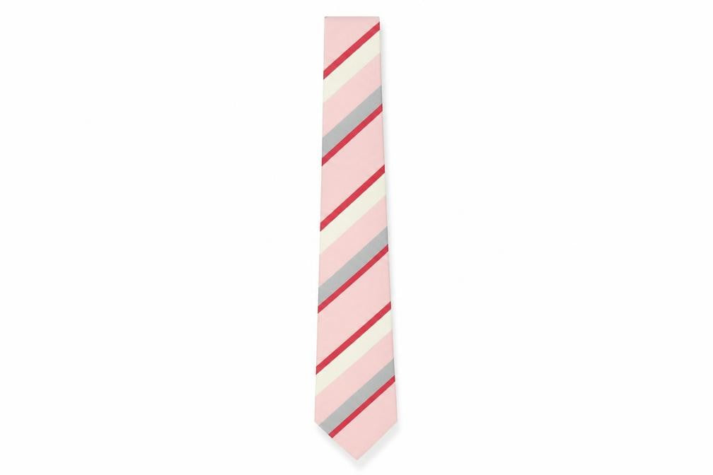 Moss Bros Pink Striped Men's Tie - New Polyester
