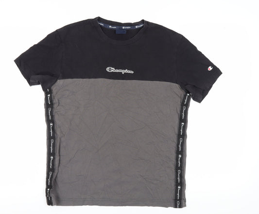 Champion Men's Colourblock Logo T-Shirt Medium