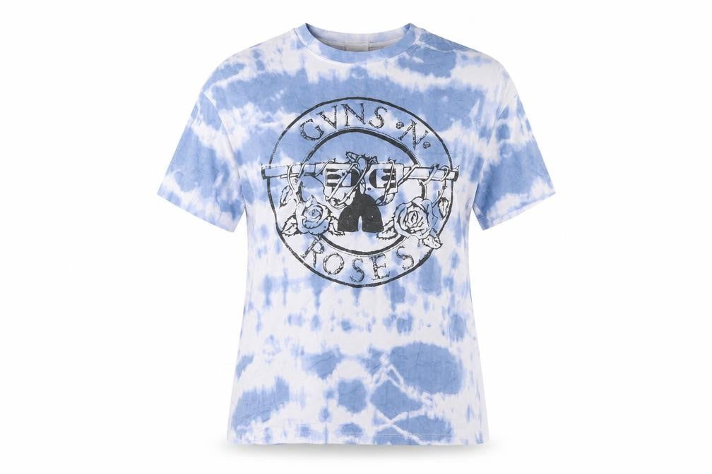 Pull&Bear Women's Blue Guns N' Roses T-Shirt XS