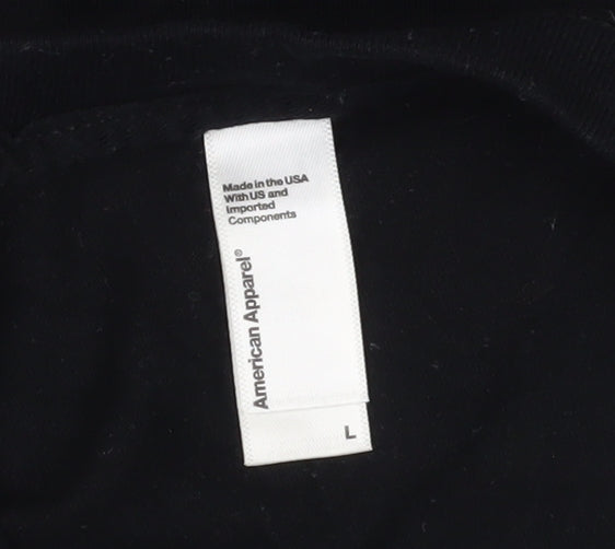 American Apparel Women's Black T-Shirt, Large, Family Theme