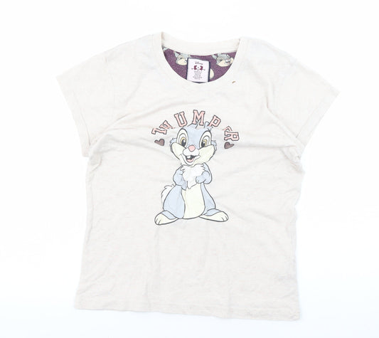 Disney Women's Beige Thumper Nightshirt M Cartoon