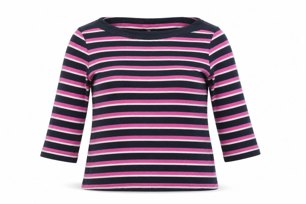 Peacocks Women's Multicoloured Stripe T-Shirt