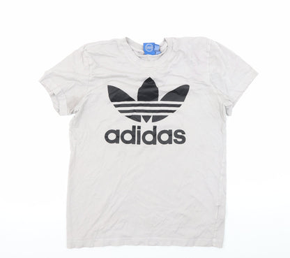 Adidas Womens White T-Shirt S Basic Casual