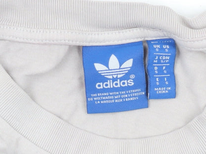 Adidas Womens White T-Shirt S Basic Casual