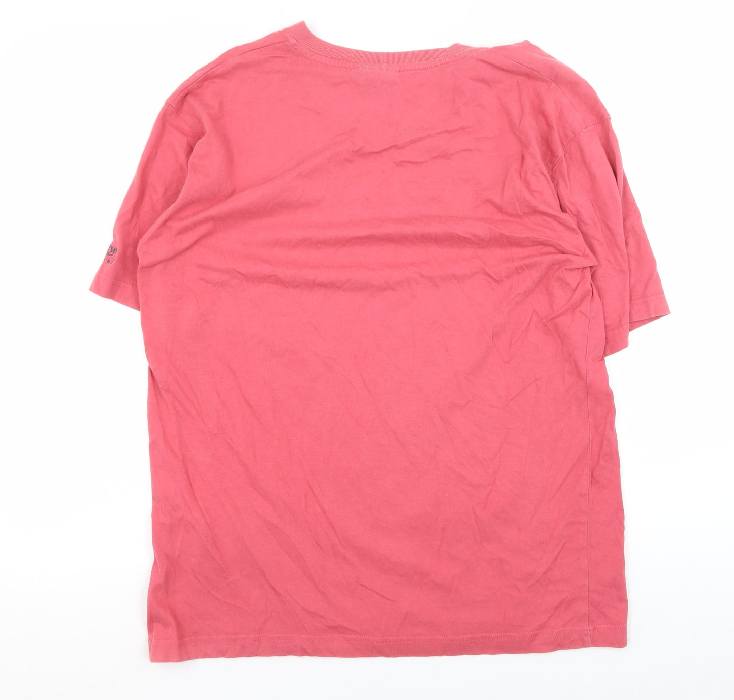 Cotton Traders Pink V-Neck T-Shirt for Men - Size S
