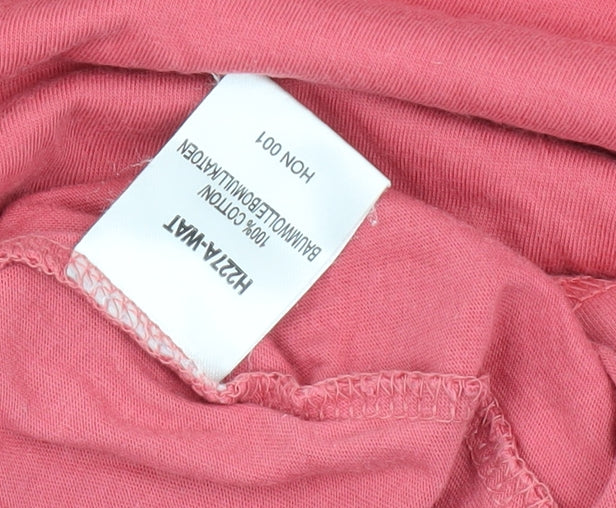 Cotton Traders Pink V-Neck T-Shirt for Men - Size S