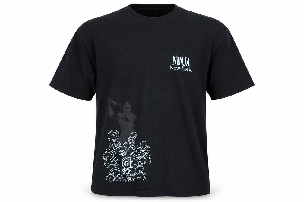 Gildan Men's Black Ninja Graphic T-Shirt, L, Cotton, Short Sleeve