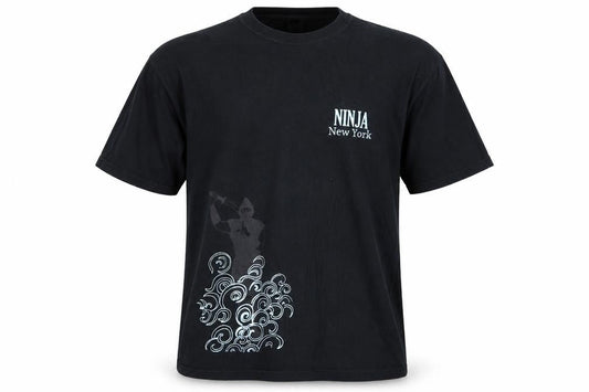 Gildan Men's Black Ninja Graphic T-Shirt, L, Cotton, Short Sleeve
