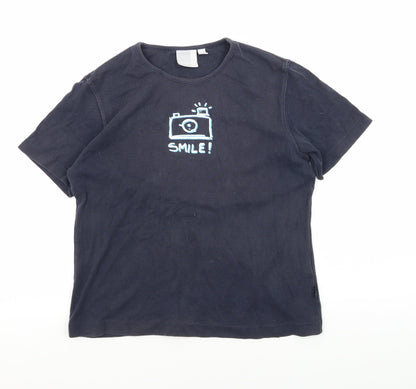 ESPRIT Womens Black XL Basic T-Shirt