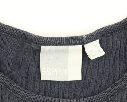 ESPRIT Womens Black XL Basic T-Shirt