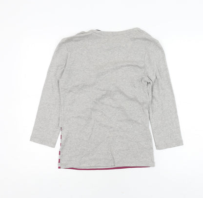 Intuition Women's Grey Striped T-Shirt Size 10