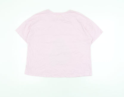 Disney Women's Pink Graphic T-Shirt - Size 16