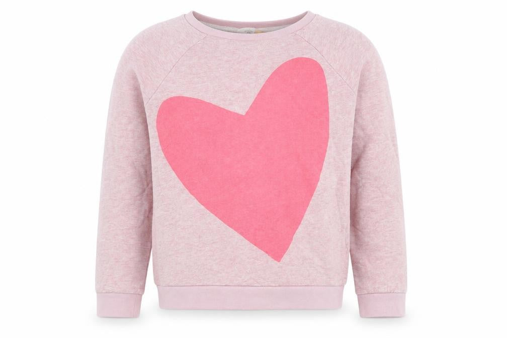 John Lewis Girls Pink Heart Pullover Jumper Size 13 Years
