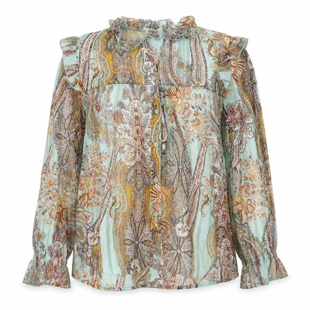 Jubylee Women's Multicoloured Paisley Blouse Size S
