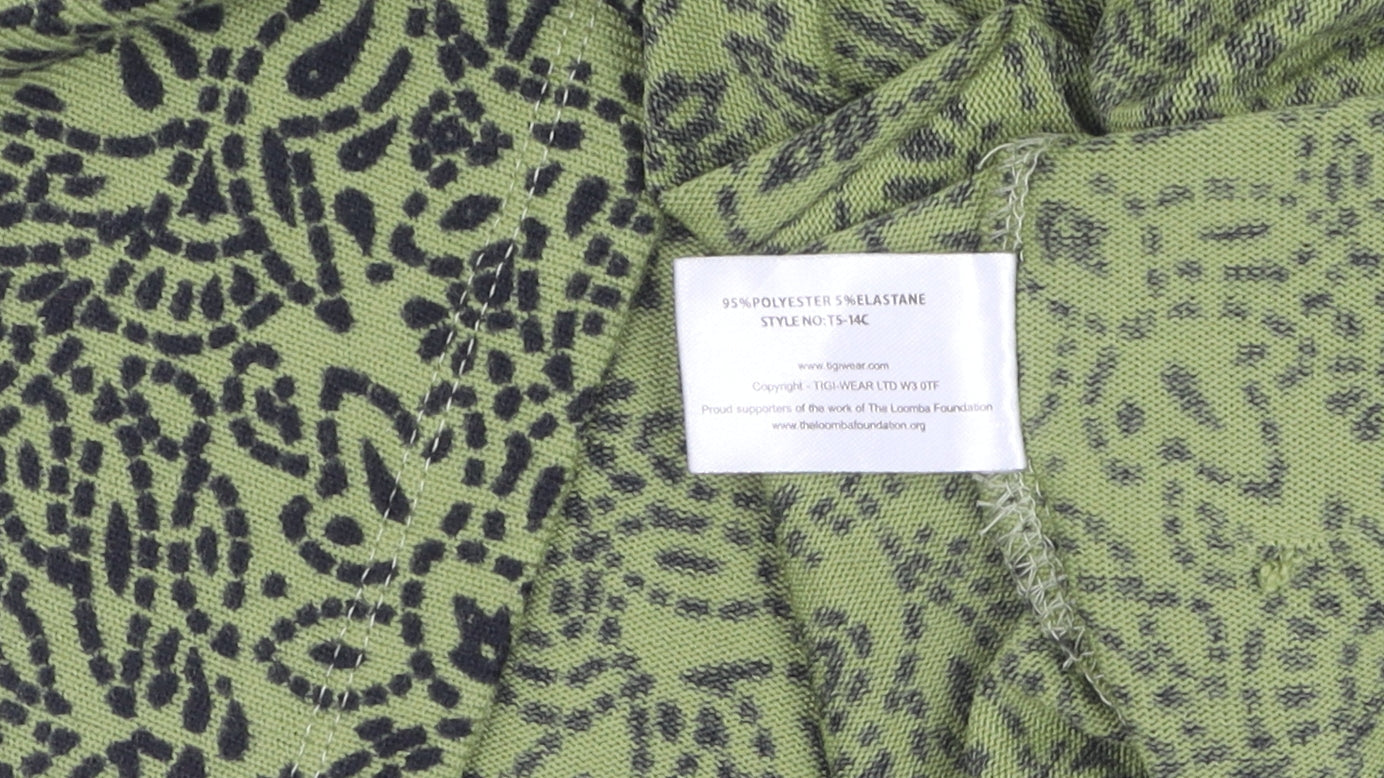 TIGI Women's Green Animal Print Jumper