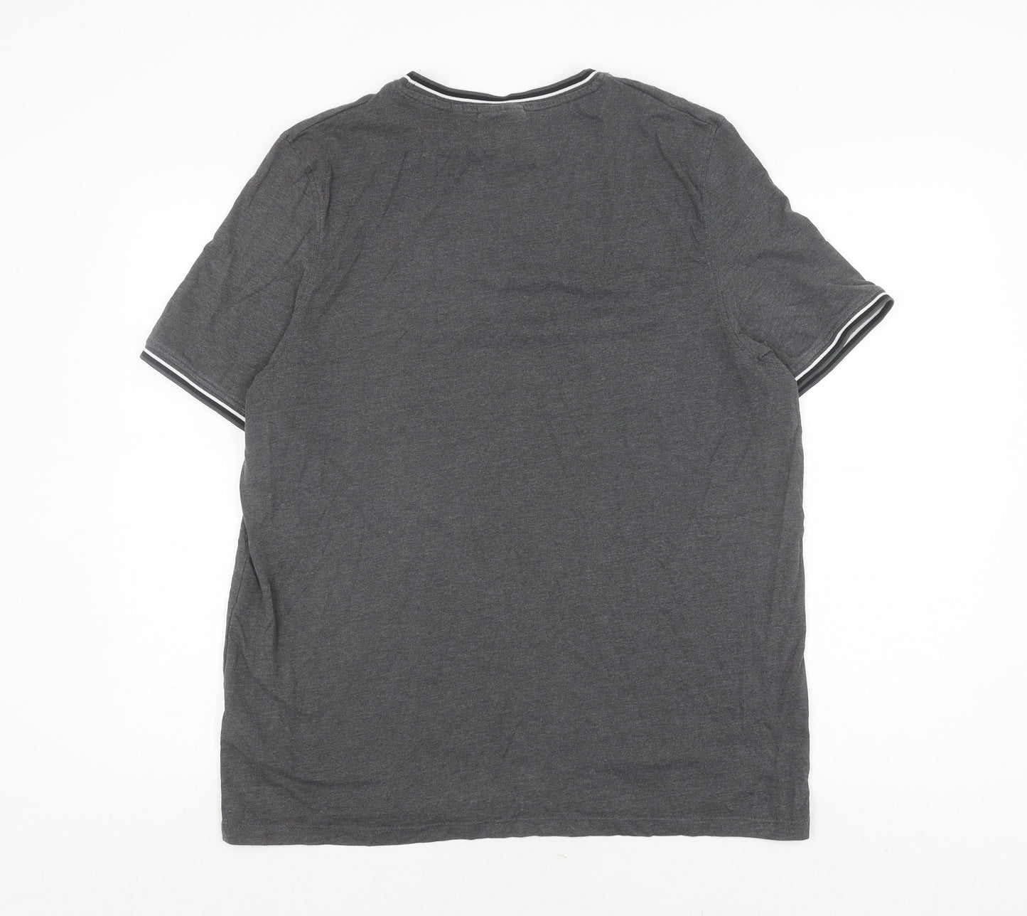 Slazenger Men's Grey Crew Neck Logo T-Shirt, Size L