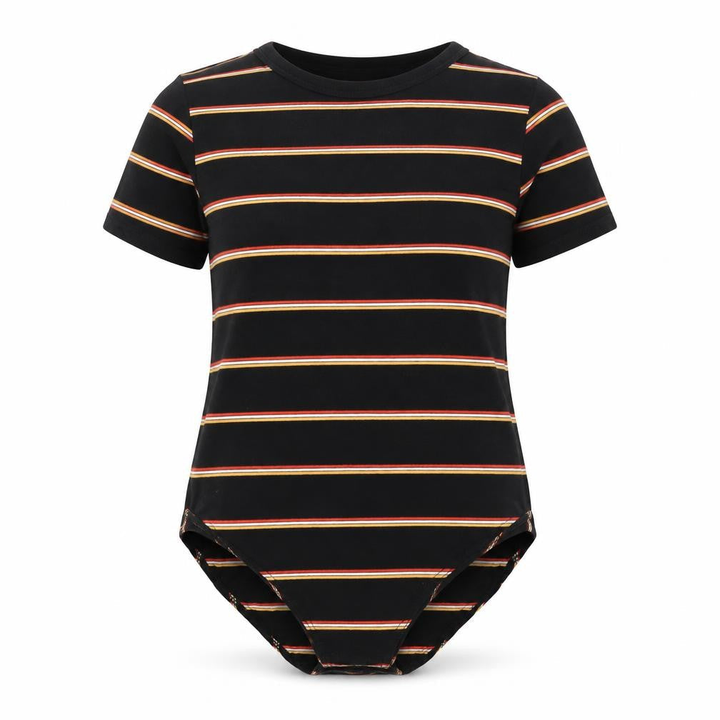 Zara Women's Black Striped Basic T-Shirt, Size S