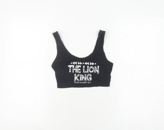 Disney Women's Black Lion King Cropped Tank, 2XS