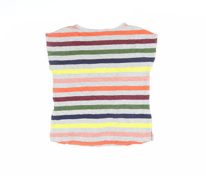 Oasis Women's Multicoloured Striped T-Shirt - Size S
