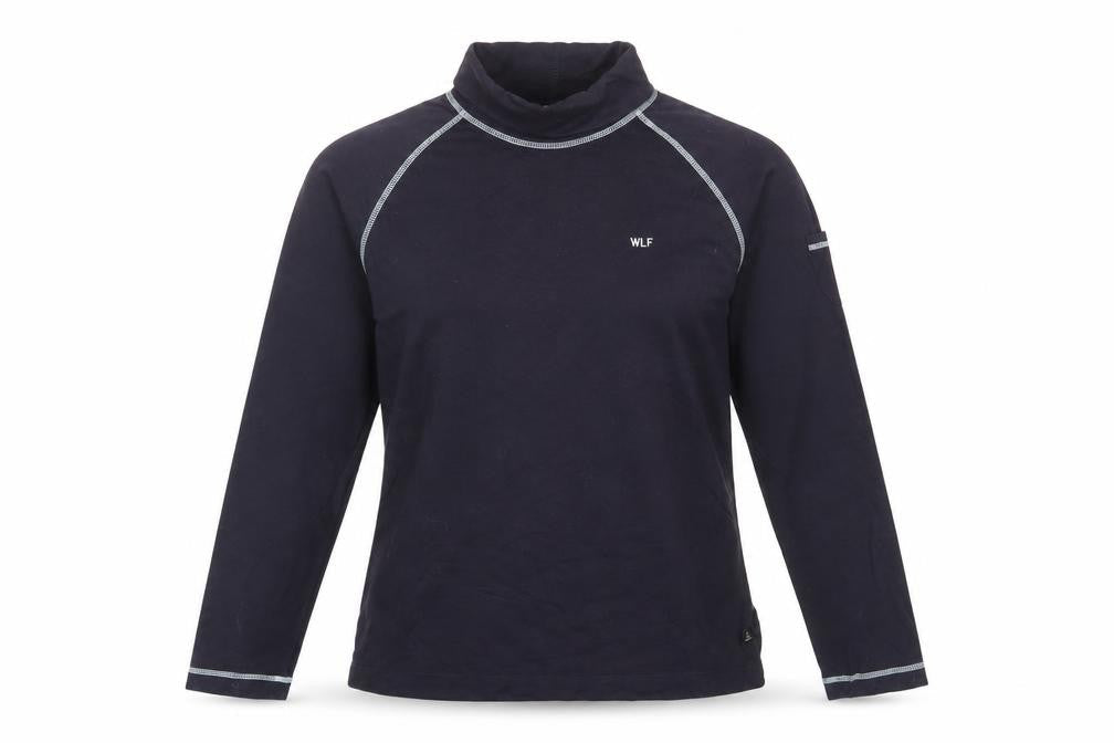 Lands' End Unisex Black Mock Neck T-Shirt M