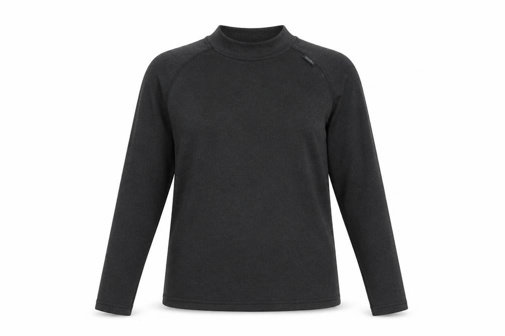 Decathlon Teens Black Mock Neck T-Shirt, Size 14