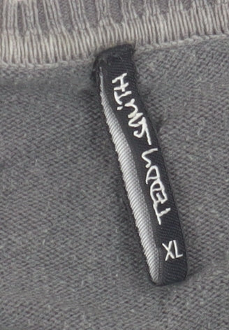 Teddy Smith Men's Grey XL V-Neck Cotton Pullover