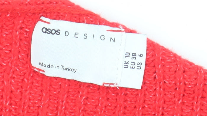 ASOS Women's Red Open-Knit Cardigan UK 10