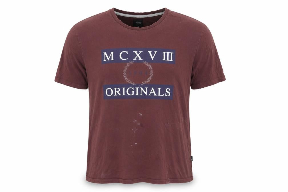 Burton Menswear Retro Brown Cotton Men's T-Shirt L