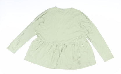 Back view of ASOS DESIGN Women's Green Tunic Blouse, size 14