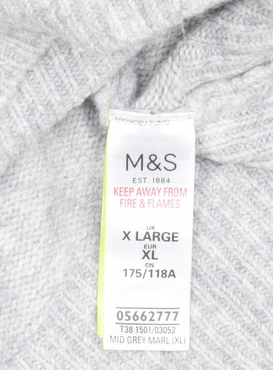 Marks and Spencer Women's Grey Pullover Jumper XL