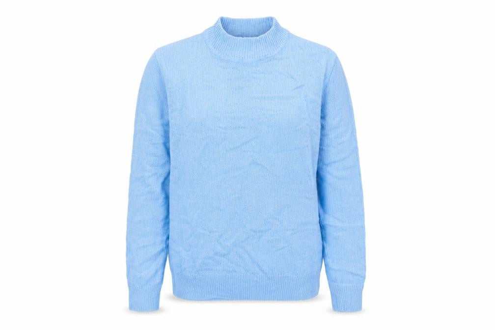 Damart Women's Blue XS Mock Neck Pullover Jumper