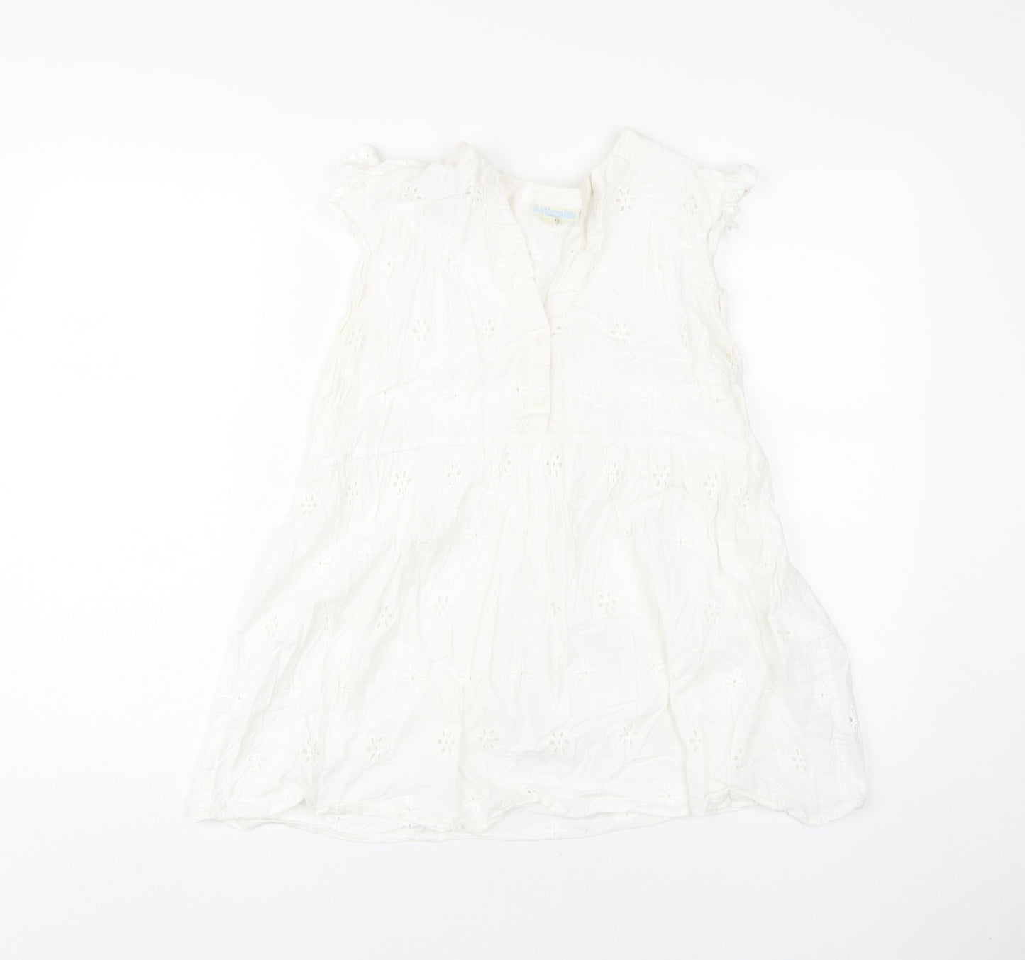 JoJo Maman Bébé White Tunic Blouse - Medium