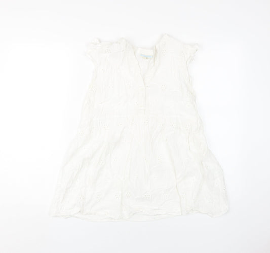 JoJo Maman Bébé White Tunic Blouse - Medium