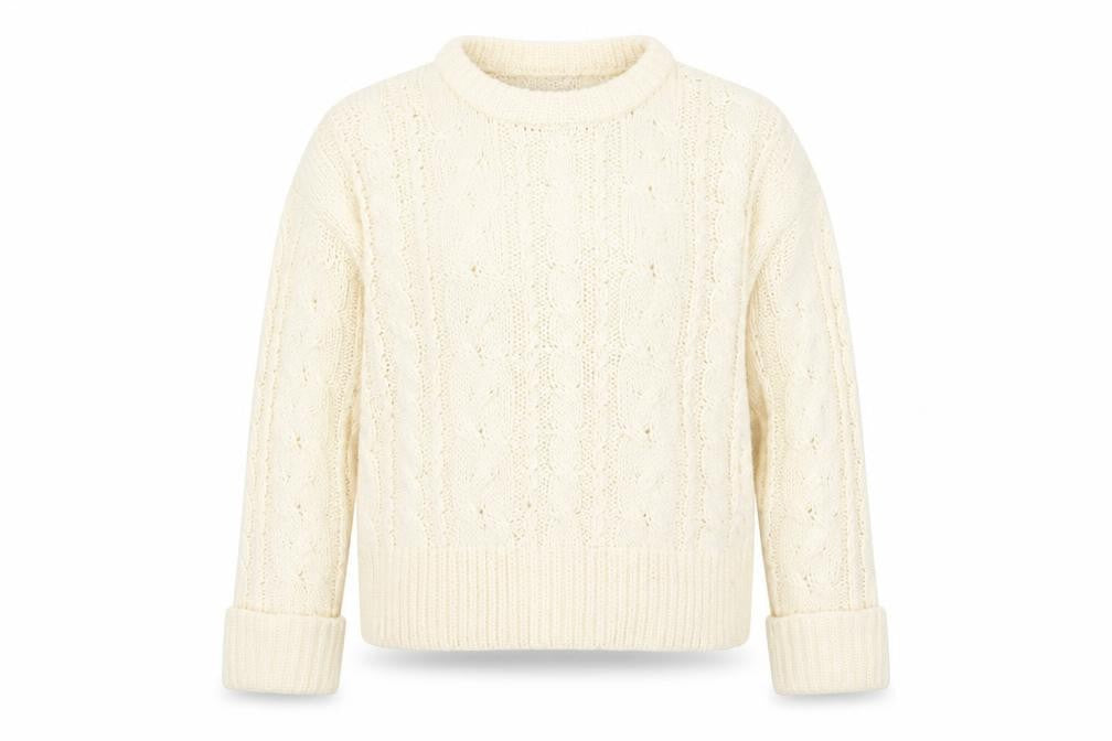 Brave Soul Women's Ivory Cable-Knit Jumper XL Pullover