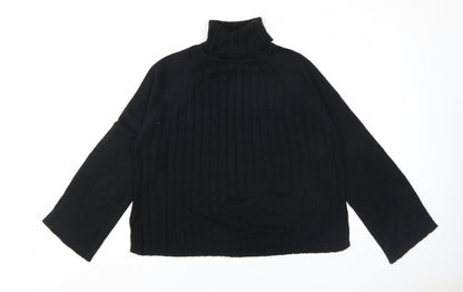 Threadbare Women's Black Roll Neck Jumper Size 10
