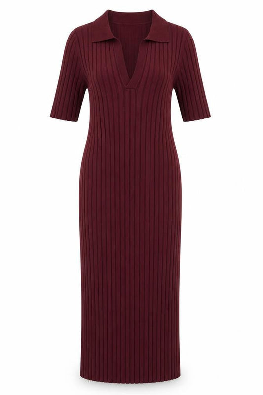 Monki Women's Purple Midi Collared Shirt Dress M