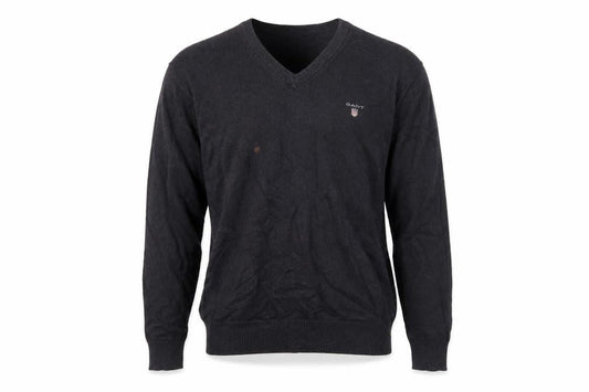 GANT Men's Black V-Neck Pullover - Size M