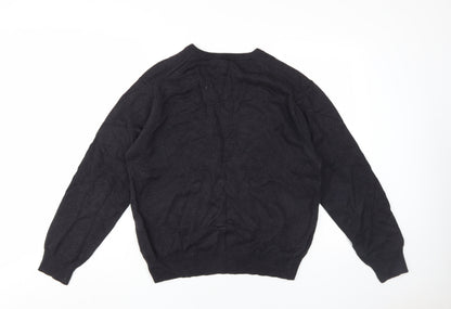 Back view of GANT Men's Black V-Neck Pullover -, size M
