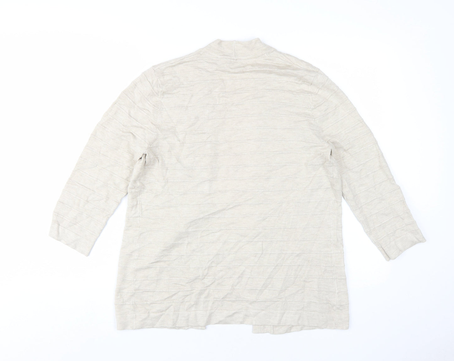 CC Women's Beige Cardigan M, Viscose Blend, Open Style