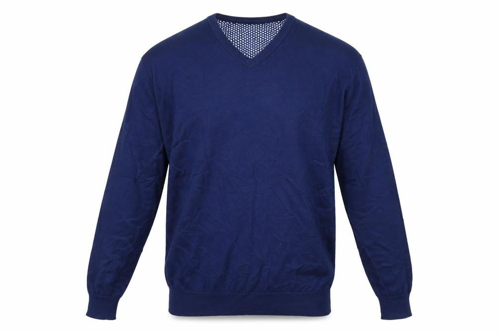 Baileys & Giordano Men's Blue V-Neck Pullover Jumper L