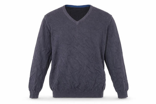 John Lewis Men's Blue Cotton Cashmere Pullover, L