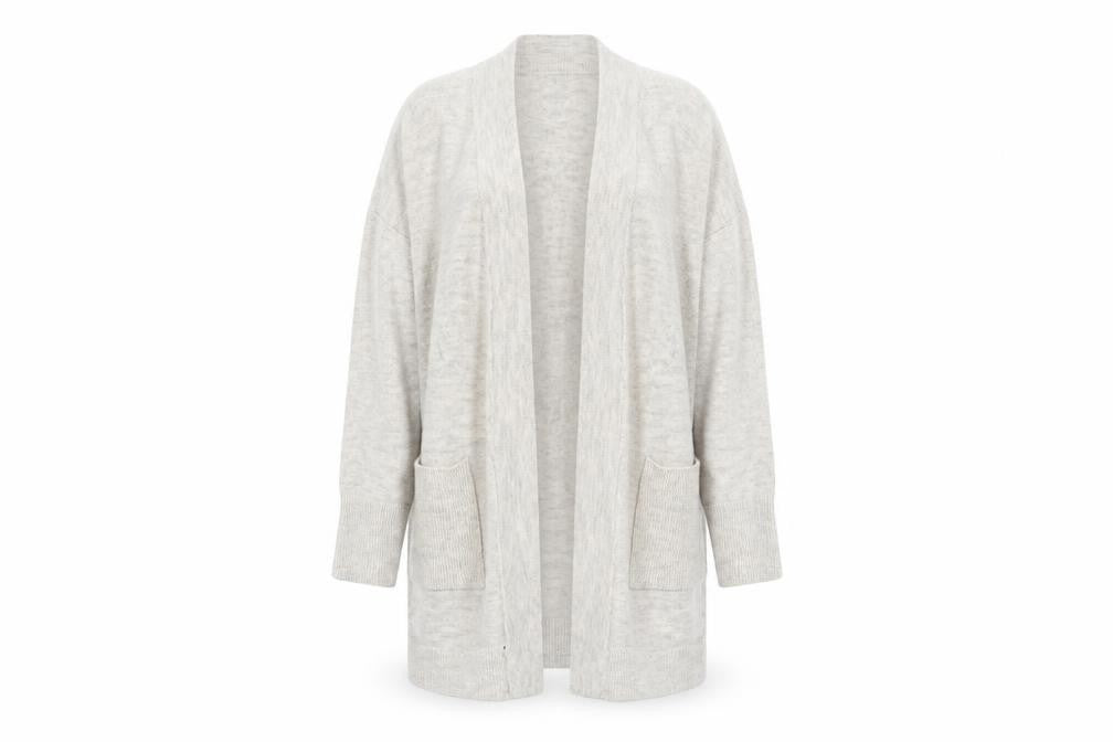 NOOSNOW Women's Beige Cardigan Knit Jumper Size L