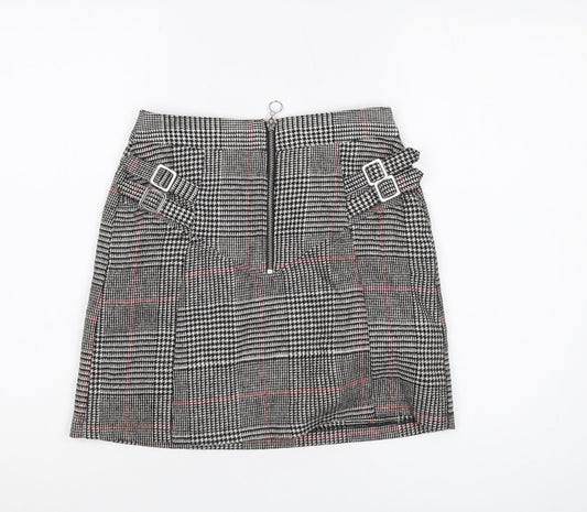 Topshop Women's Check Knee Length Skirt Size 8