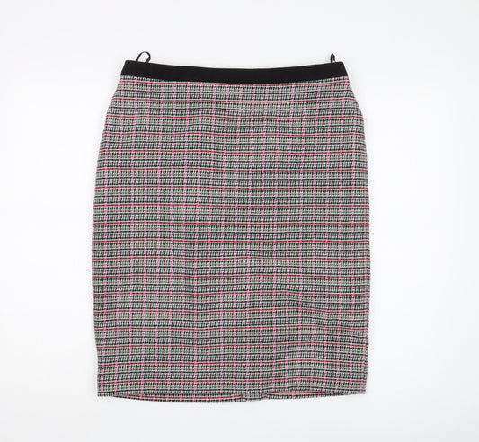 Clements Ribeiro Women's Multicoloured Check Pencil Skirt Size 14