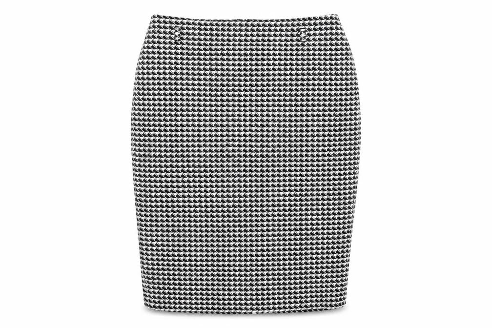 Marks & Spencer Women's Black & White Geometric Pencil Skirt
