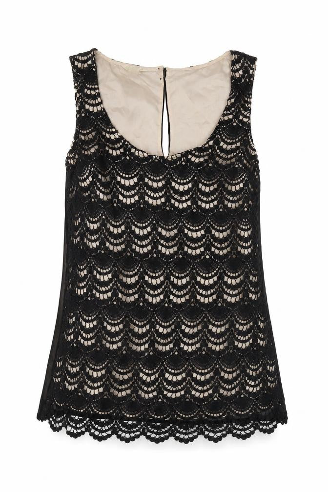 Monsoon Women's Black Lace Camisole Tank Top Size 8