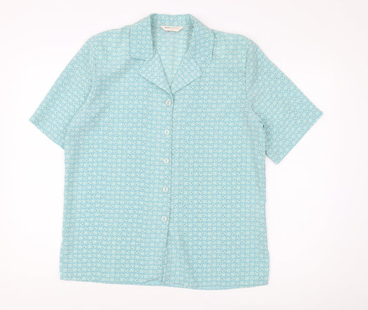 Bonmarché Women's Blue Geometric Blouse Size 18