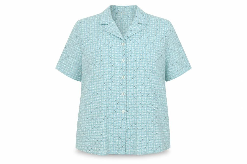 Bonmarché Women's Blue Geometric Blouse Size 18