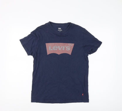 Levi's Womens Blue Cotton Basic T-Shirt S