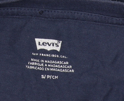 Levi's Womens Blue Cotton Basic T-Shirt S
